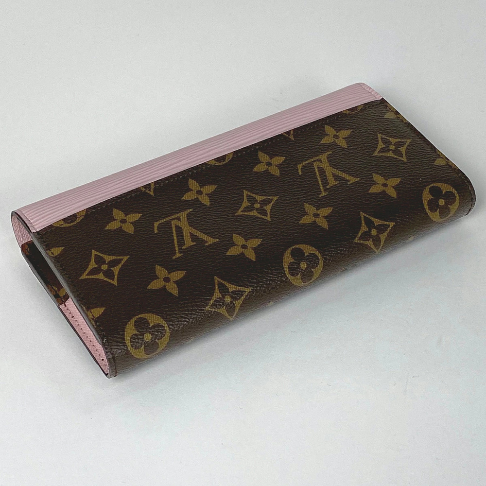 Louis Vuitton Marie Billfold Wallet Wallet Tri fold Lou Portefeuille Long Black
